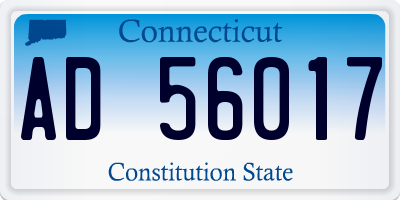 CT license plate AD56017