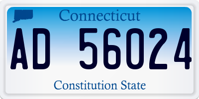CT license plate AD56024