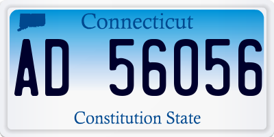 CT license plate AD56056