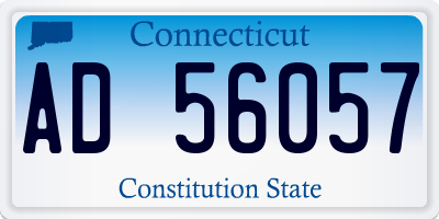 CT license plate AD56057