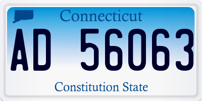 CT license plate AD56063