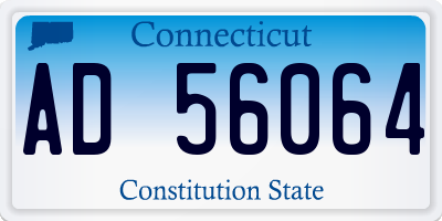 CT license plate AD56064