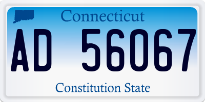 CT license plate AD56067