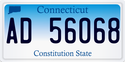 CT license plate AD56068