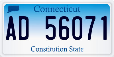 CT license plate AD56071
