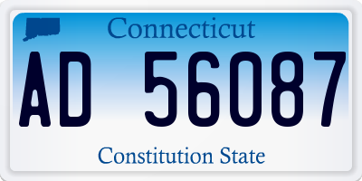 CT license plate AD56087