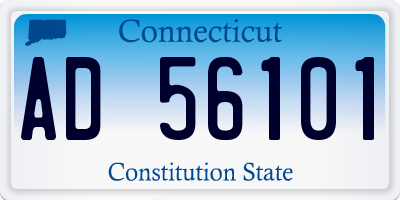 CT license plate AD56101