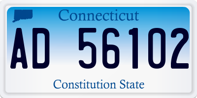CT license plate AD56102