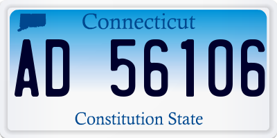 CT license plate AD56106