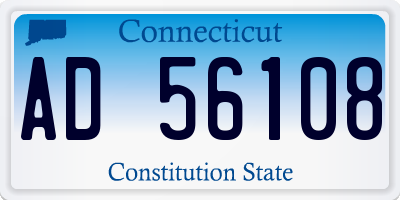 CT license plate AD56108