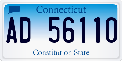CT license plate AD56110
