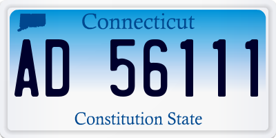 CT license plate AD56111