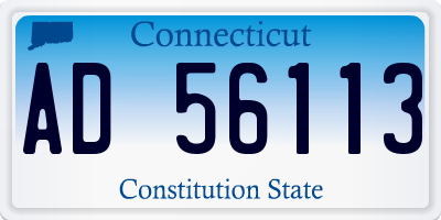 CT license plate AD56113