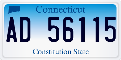 CT license plate AD56115