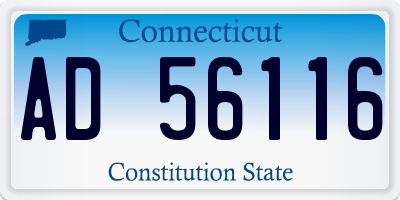CT license plate AD56116