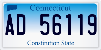CT license plate AD56119