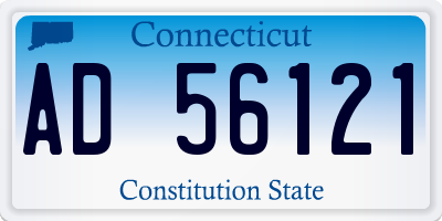 CT license plate AD56121