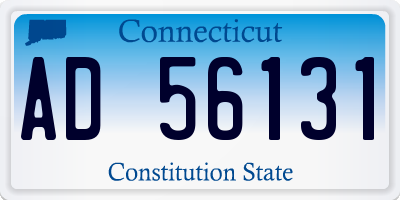 CT license plate AD56131