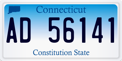 CT license plate AD56141