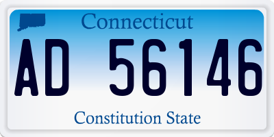 CT license plate AD56146