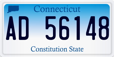 CT license plate AD56148