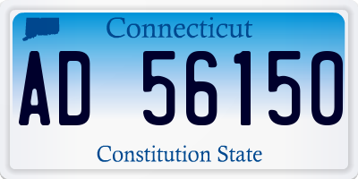 CT license plate AD56150