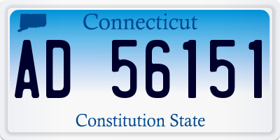 CT license plate AD56151