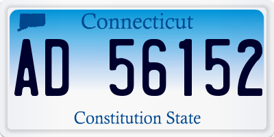 CT license plate AD56152