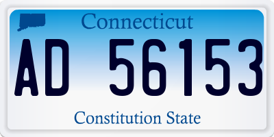 CT license plate AD56153