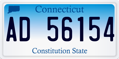 CT license plate AD56154