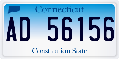 CT license plate AD56156