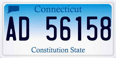 CT license plate AD56158
