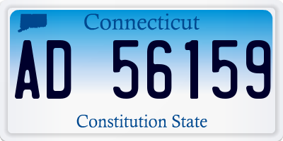 CT license plate AD56159