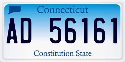 CT license plate AD56161