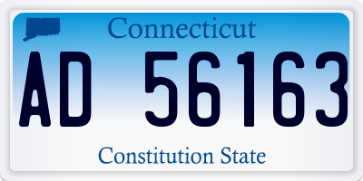 CT license plate AD56163