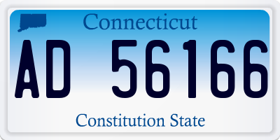 CT license plate AD56166