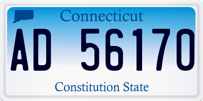 CT license plate AD56170