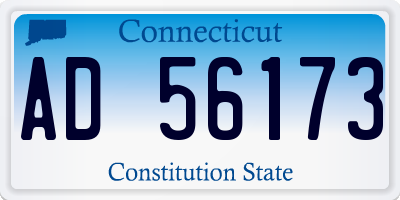 CT license plate AD56173