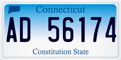 CT license plate AD56174