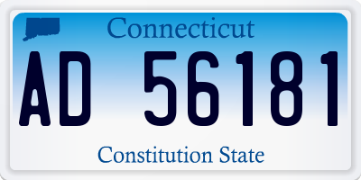 CT license plate AD56181