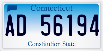 CT license plate AD56194