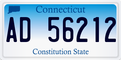 CT license plate AD56212