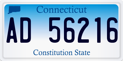 CT license plate AD56216