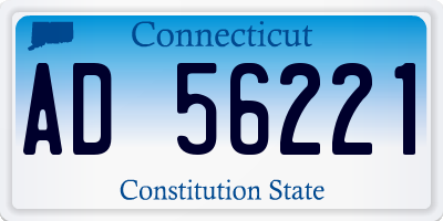 CT license plate AD56221