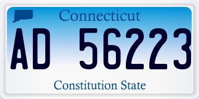 CT license plate AD56223