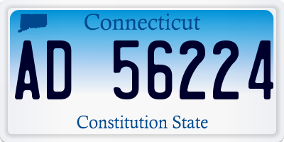 CT license plate AD56224