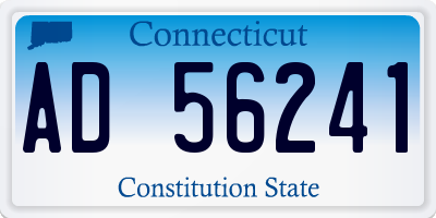 CT license plate AD56241