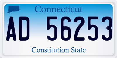 CT license plate AD56253