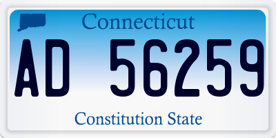 CT license plate AD56259