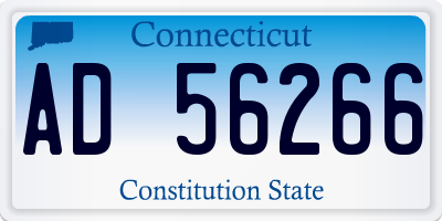 CT license plate AD56266